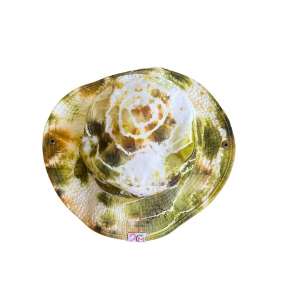 Hand dyed adjustable drawstring safari hat - Picture 3 of 3